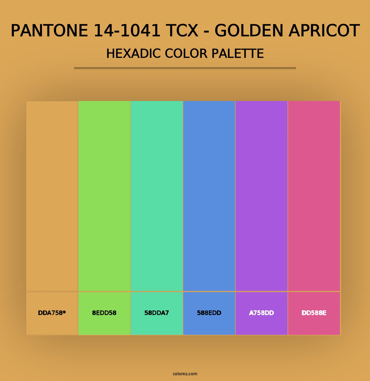 PANTONE 14-1041 TCX - Golden Apricot - Hexadic Color Palette