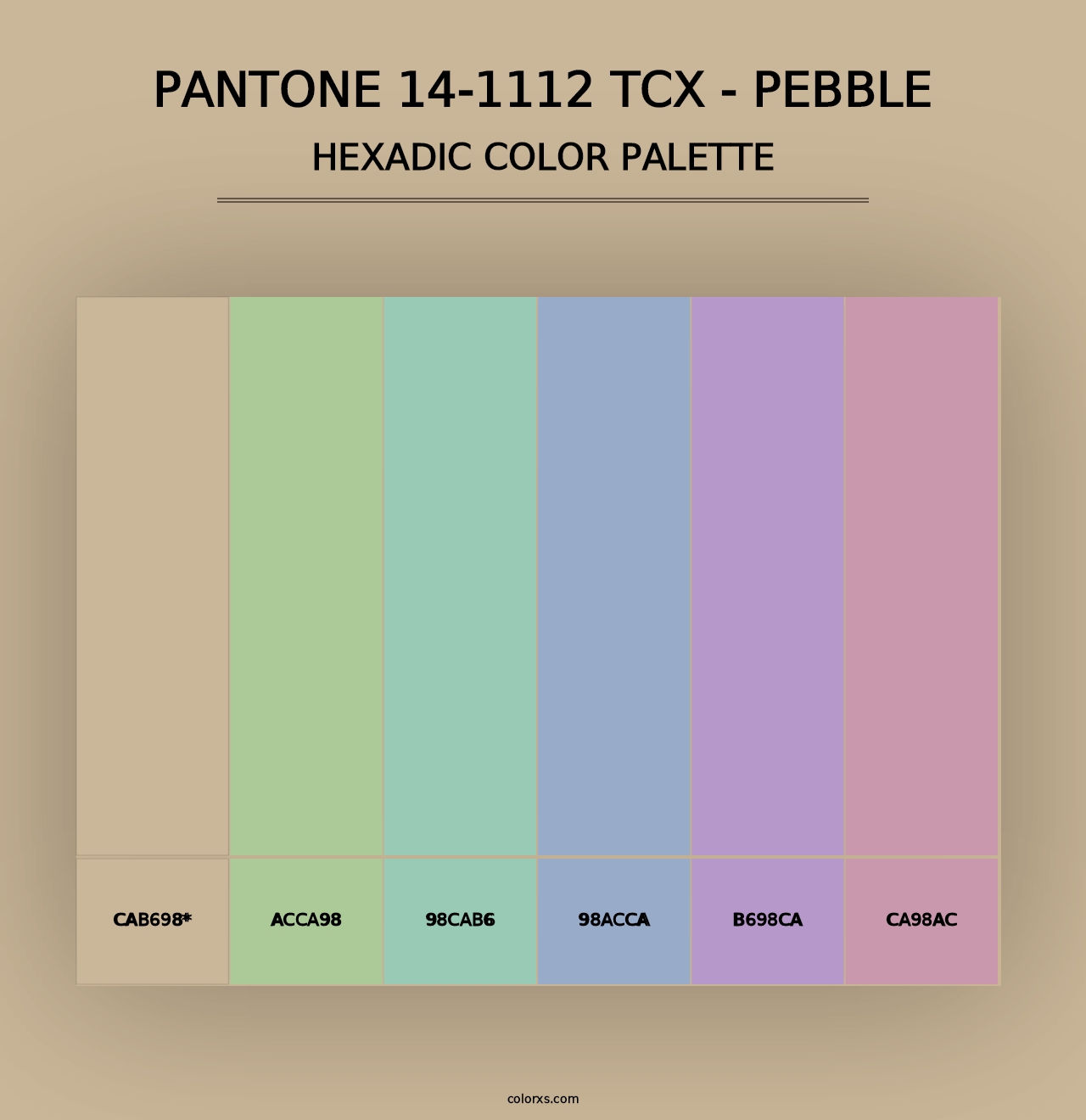 PANTONE 14-1112 TCX - Pebble - Hexadic Color Palette