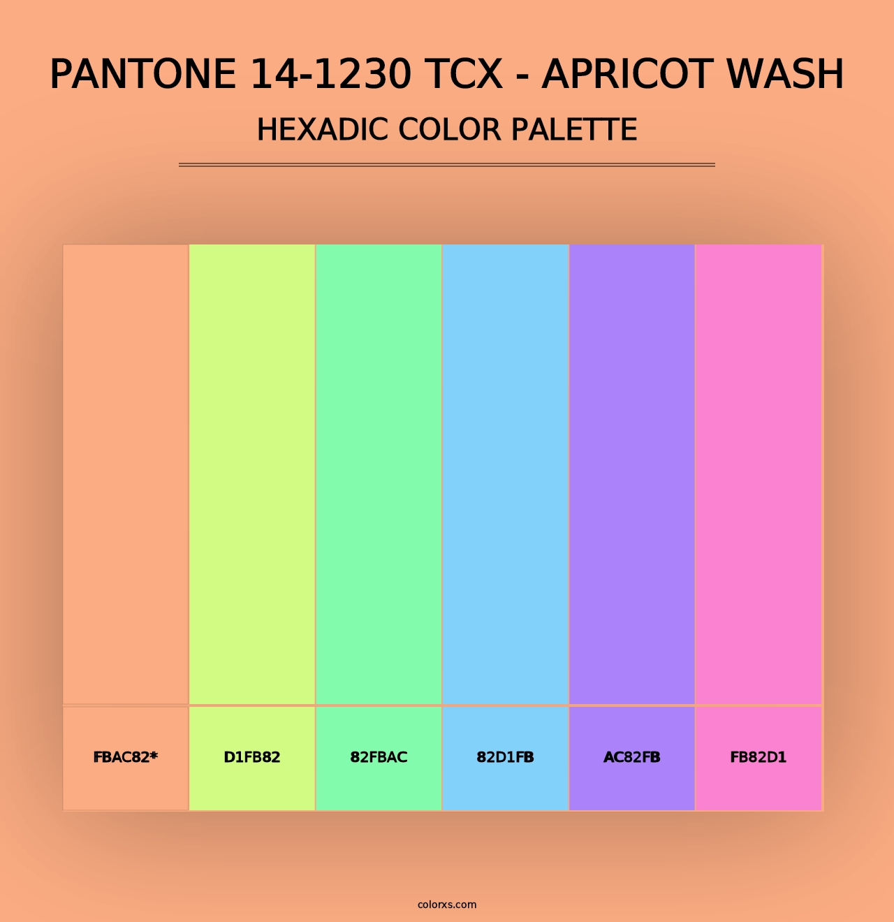 PANTONE 14-1230 TCX - Apricot Wash - Hexadic Color Palette