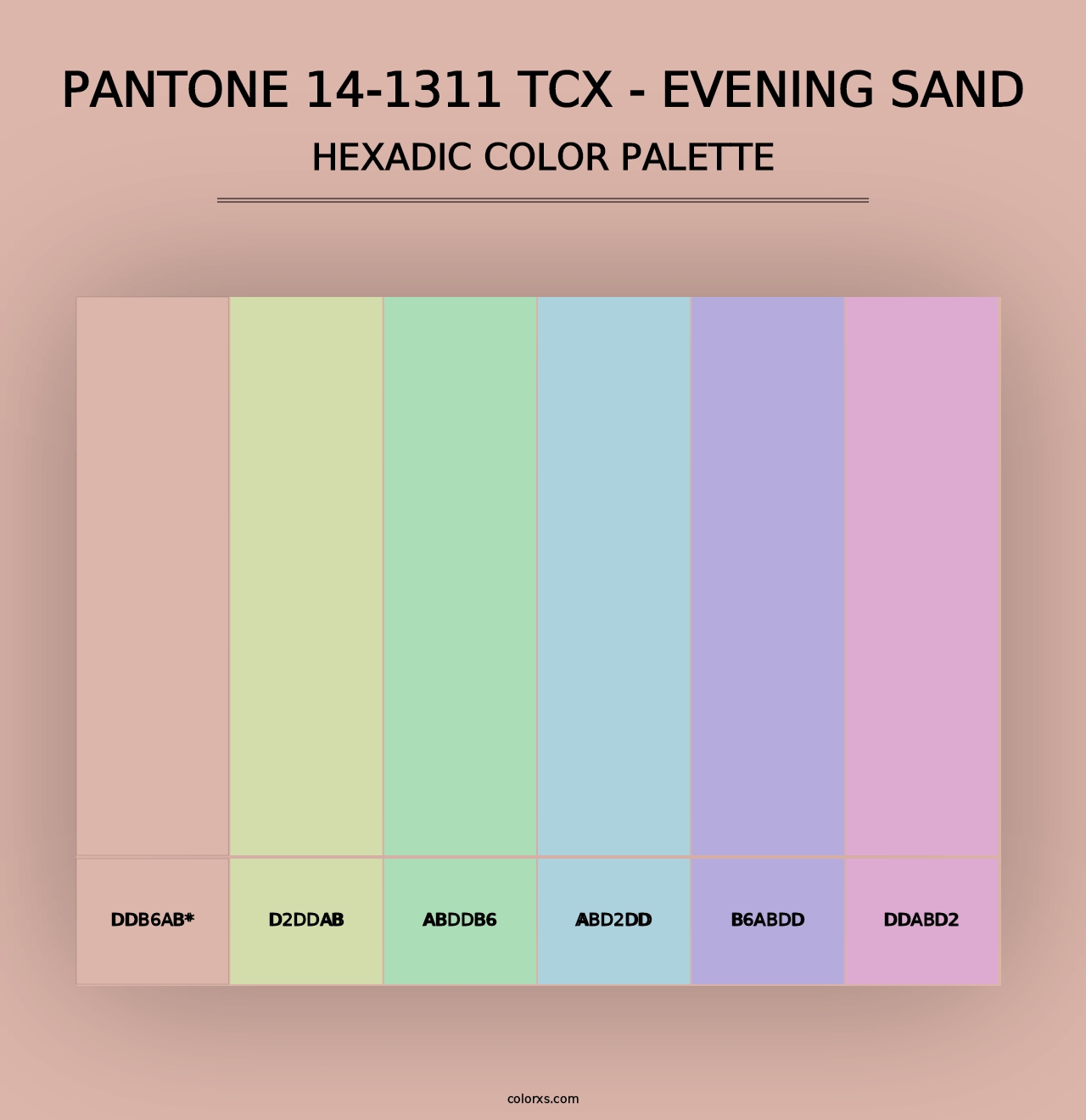 PANTONE 14-1311 TCX - Evening Sand - Hexadic Color Palette