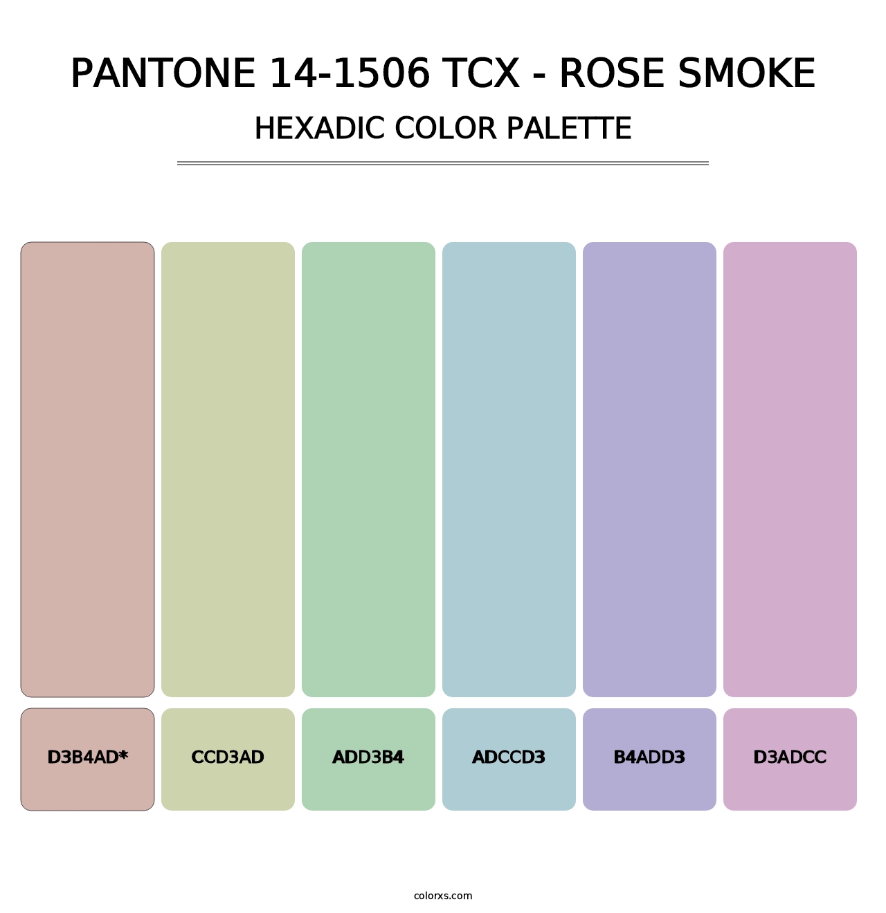 PANTONE 14-1506 TCX - Rose Smoke - Hexadic Color Palette