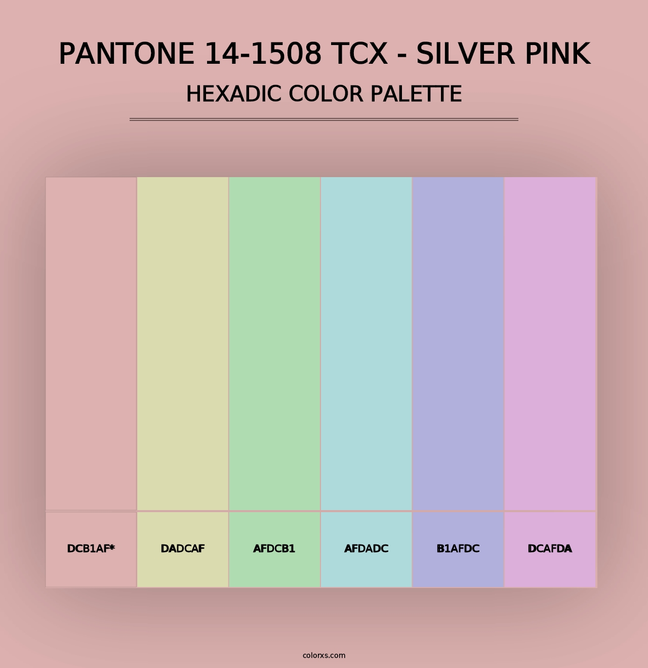 PANTONE 14-1508 TCX - Silver Pink - Hexadic Color Palette