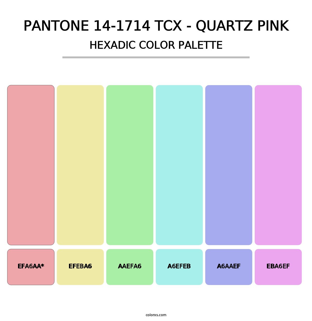 PANTONE 14-1714 TCX - Quartz Pink - Hexadic Color Palette