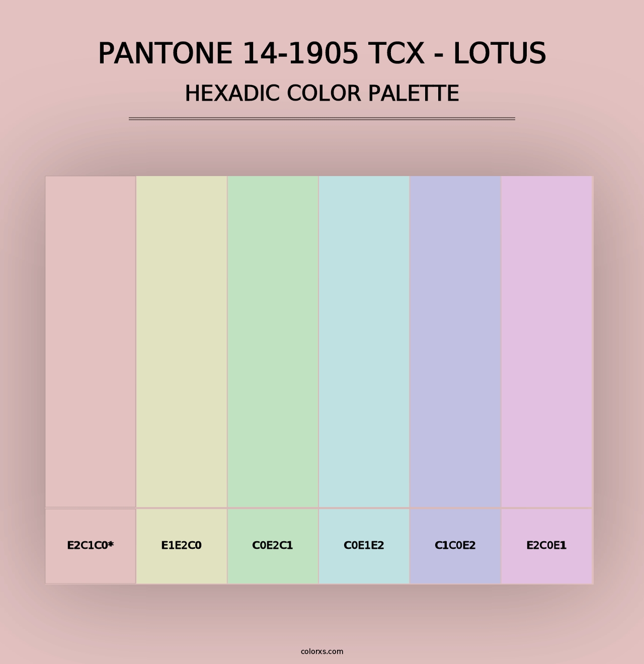 PANTONE 14-1905 TCX - Lotus - Hexadic Color Palette