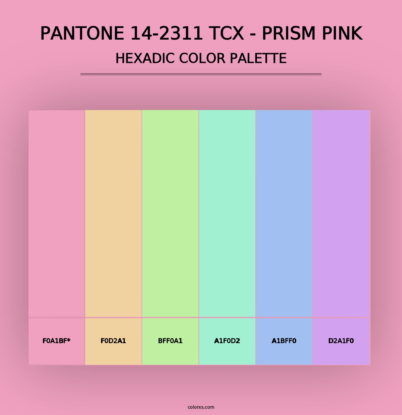 PANTONE 14-2311 TCX - Prism Pink - Hexadic Color Palette