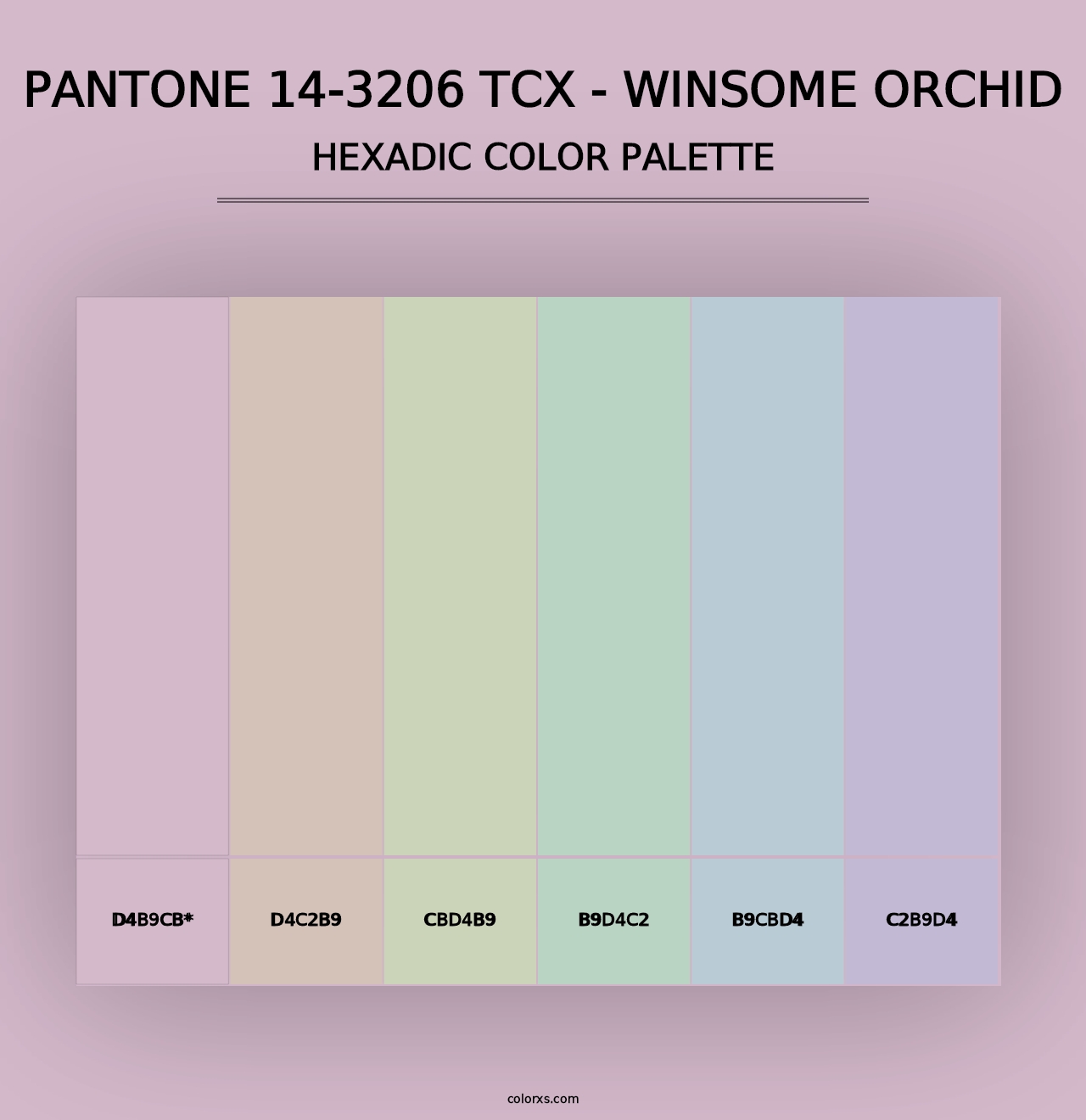 PANTONE 14-3206 TCX - Winsome Orchid - Hexadic Color Palette