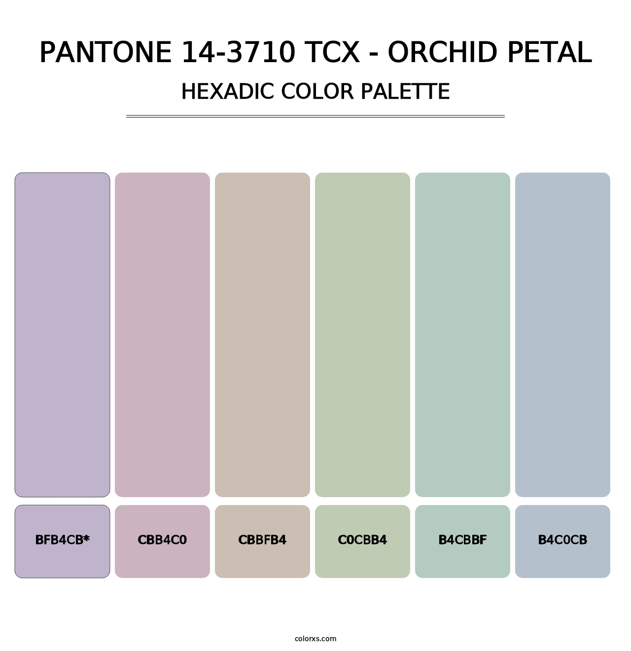 PANTONE 14-3710 TCX - Orchid Petal - Hexadic Color Palette