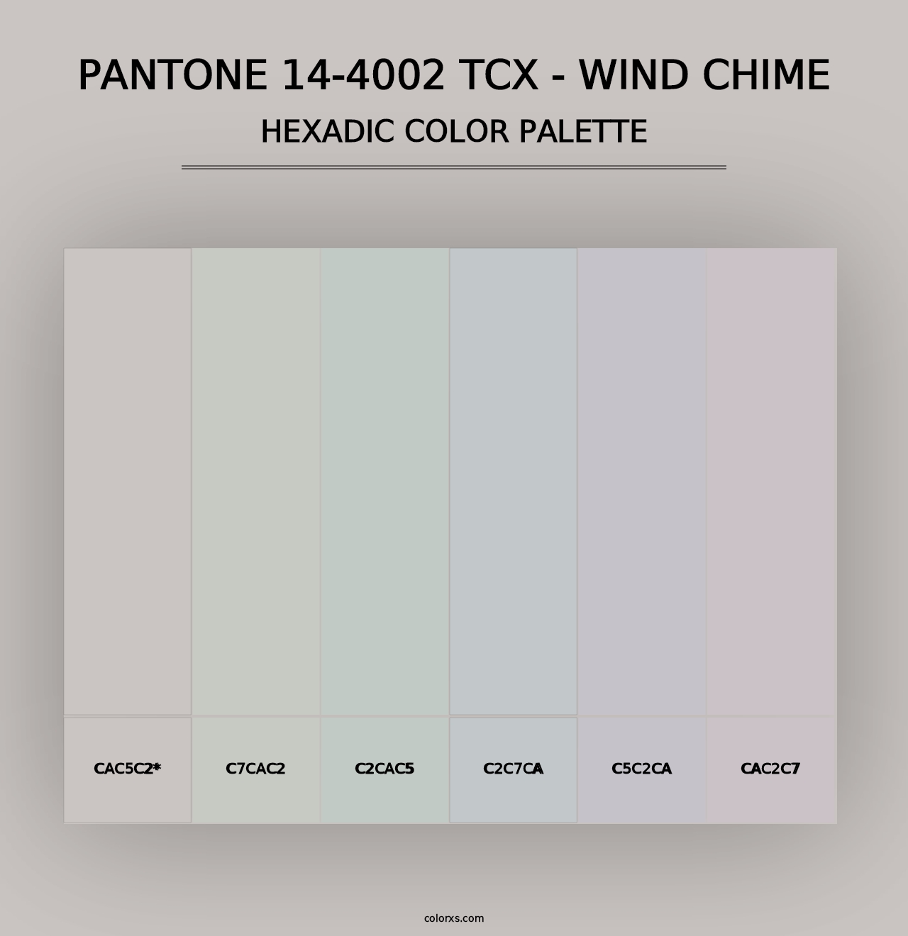 PANTONE 14-4002 TCX - Wind Chime - Hexadic Color Palette