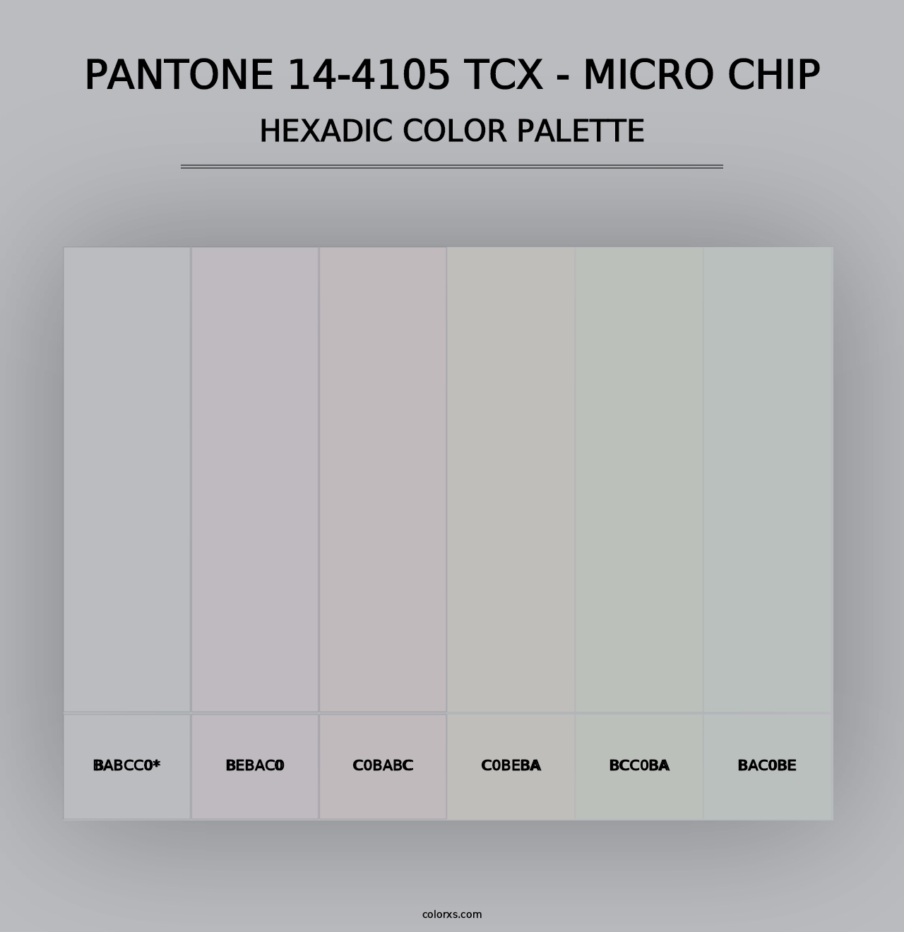 PANTONE 14-4105 TCX - Micro Chip - Hexadic Color Palette