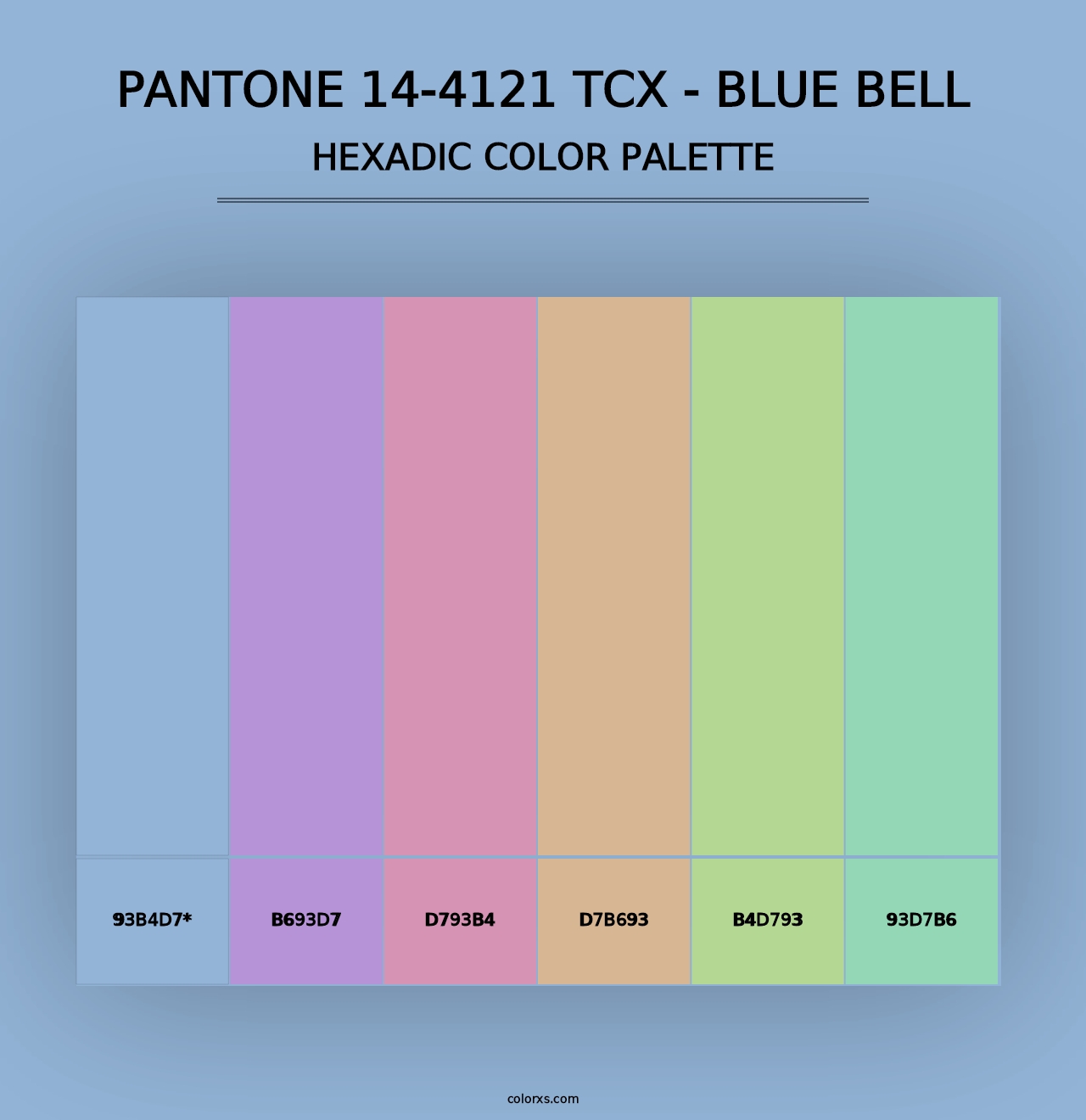 PANTONE 14-4121 TCX - Blue Bell - Hexadic Color Palette