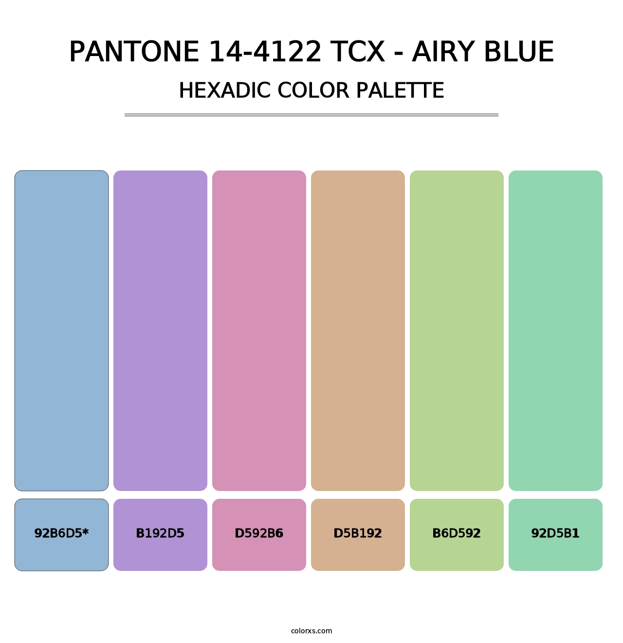 PANTONE 14-4122 TCX - Airy Blue - Hexadic Color Palette