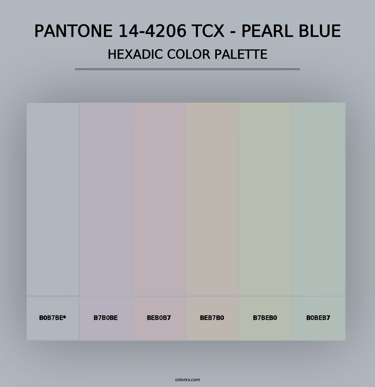 PANTONE 14-4206 TCX - Pearl Blue - Hexadic Color Palette