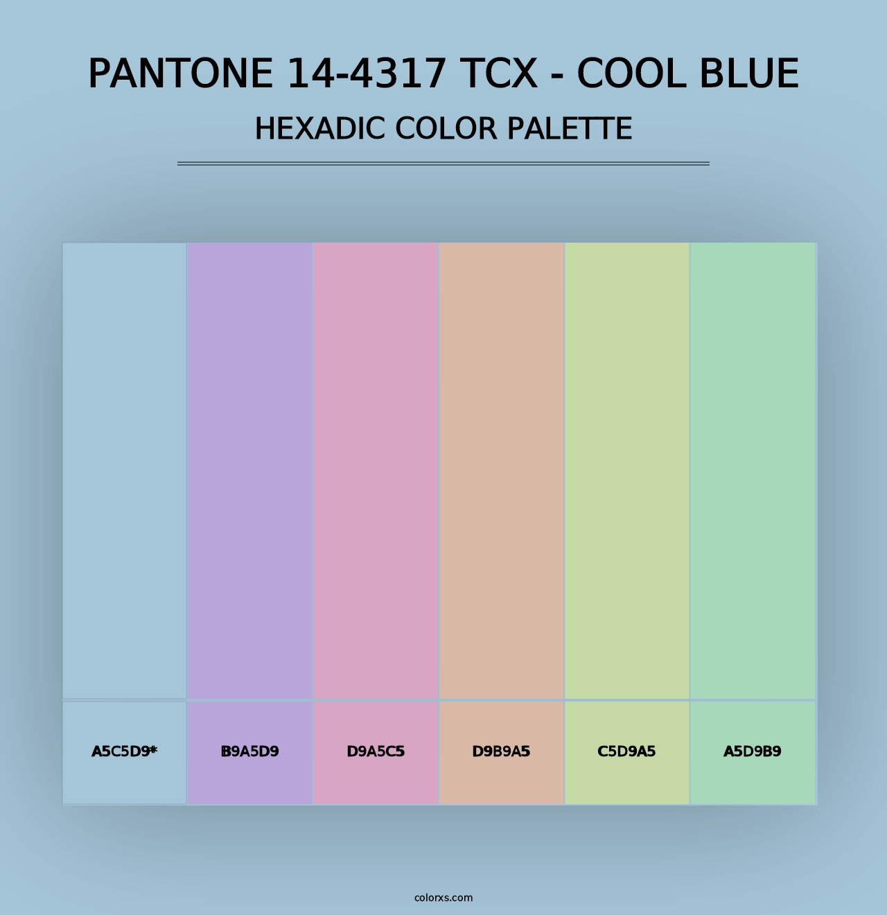 PANTONE 14-4317 TCX - Cool Blue - Hexadic Color Palette