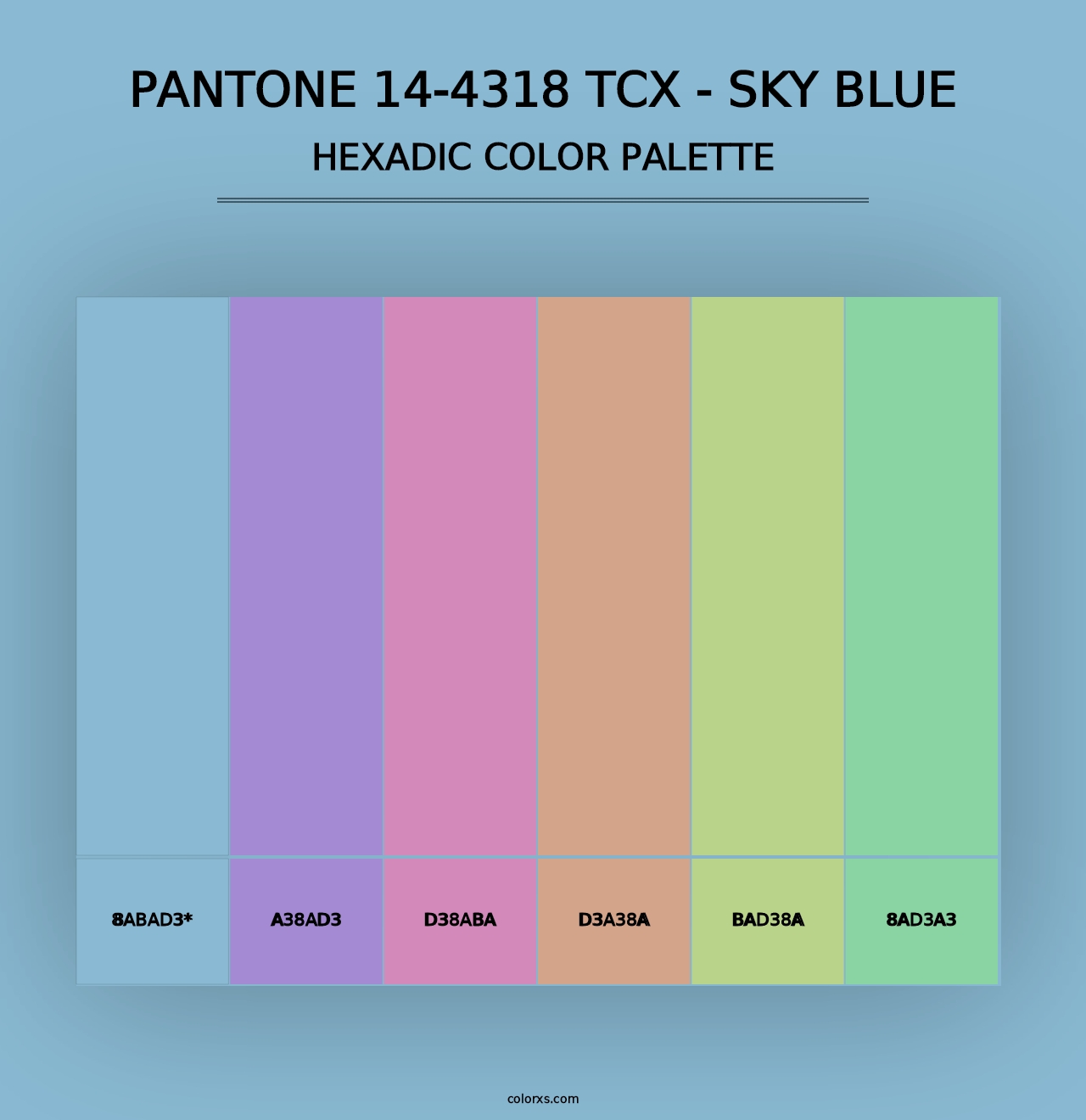 PANTONE 14-4318 TCX - Sky Blue - Hexadic Color Palette