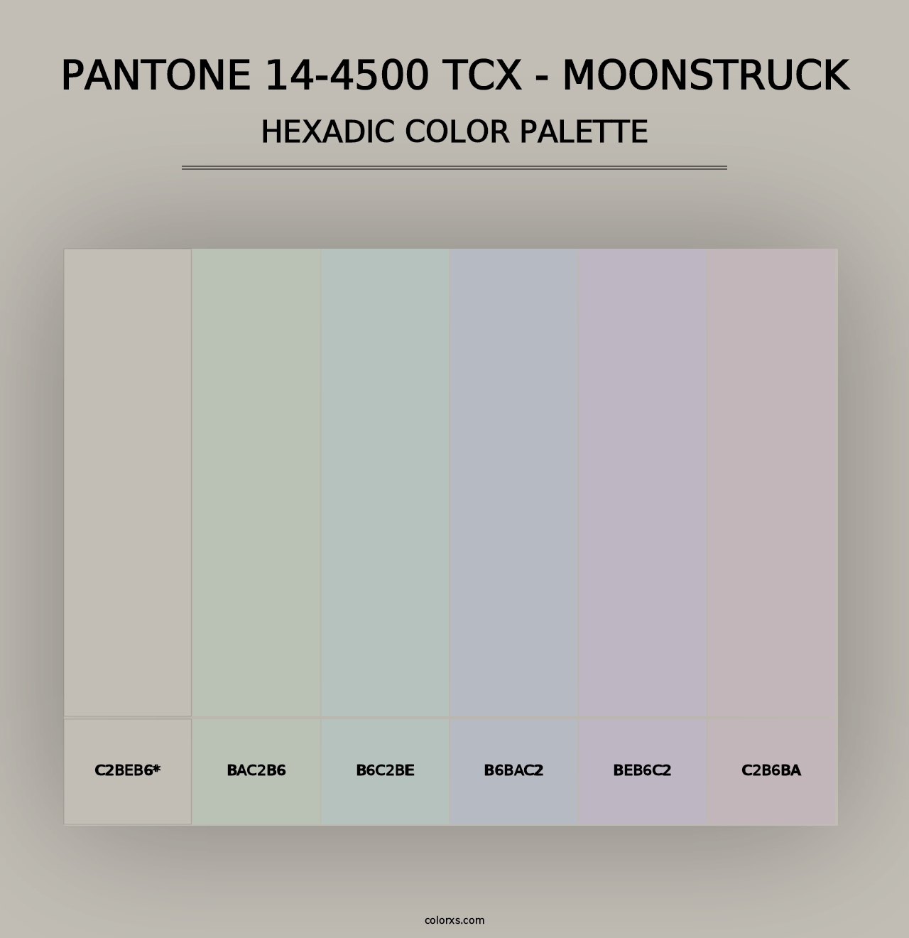 PANTONE 14-4500 TCX - Moonstruck - Hexadic Color Palette