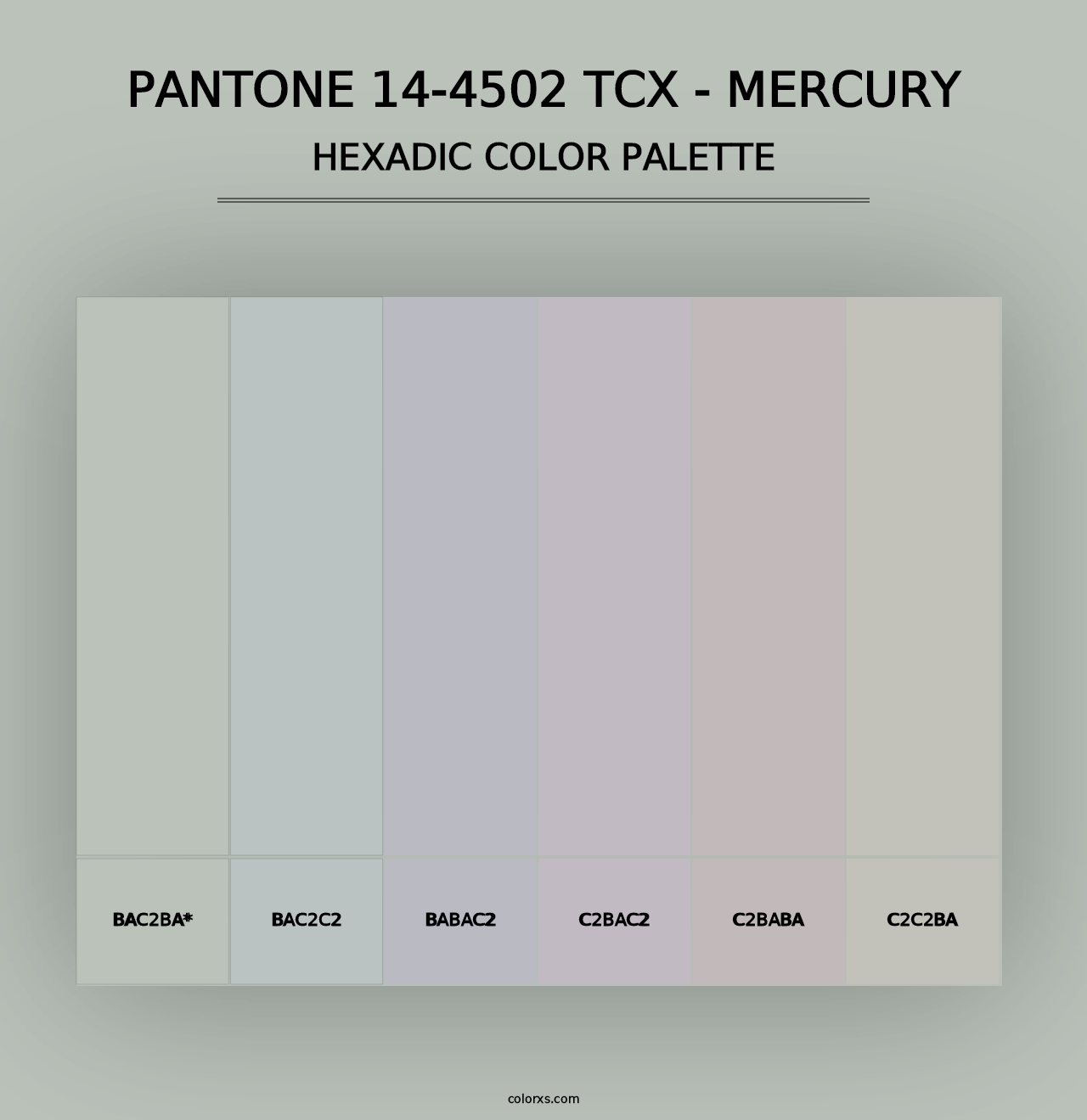 PANTONE 14-4502 TCX - Mercury - Hexadic Color Palette