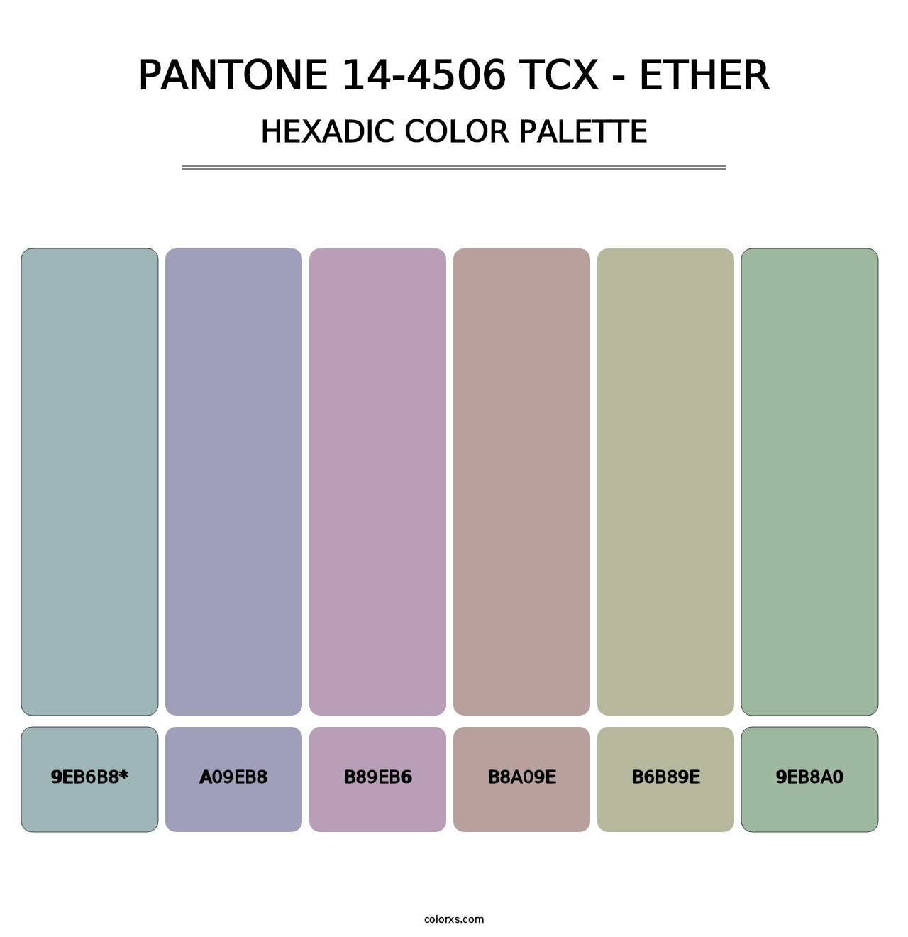 PANTONE 14-4506 TCX - Ether - Hexadic Color Palette