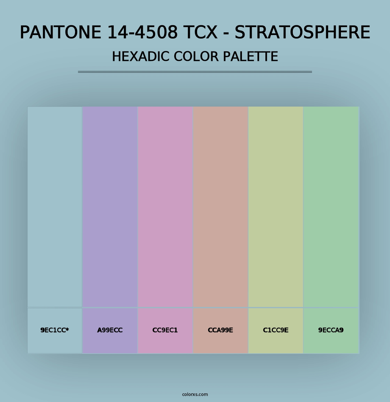 PANTONE 14-4508 TCX - Stratosphere - Hexadic Color Palette