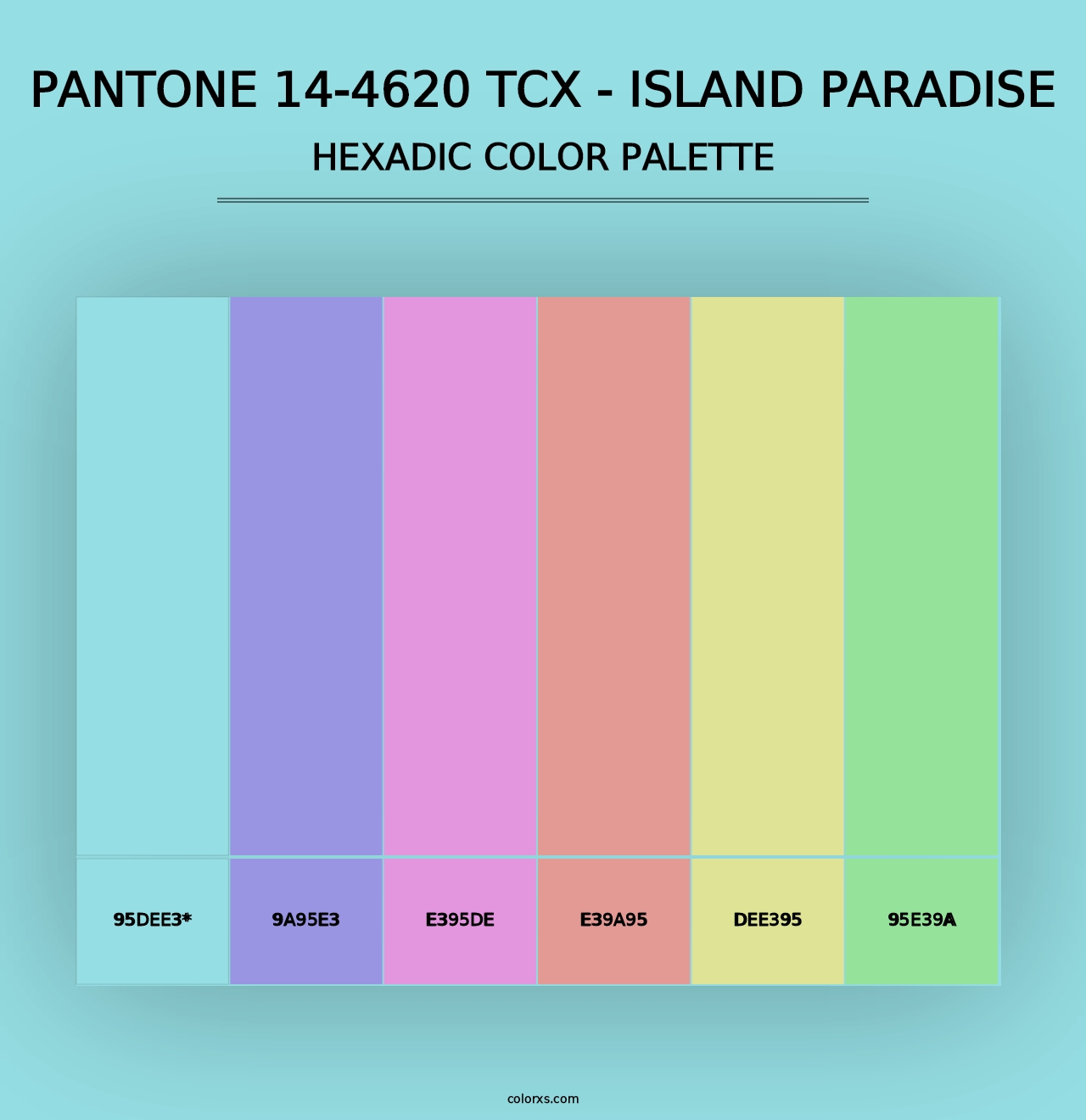 PANTONE 14-4620 TCX - Island Paradise - Hexadic Color Palette