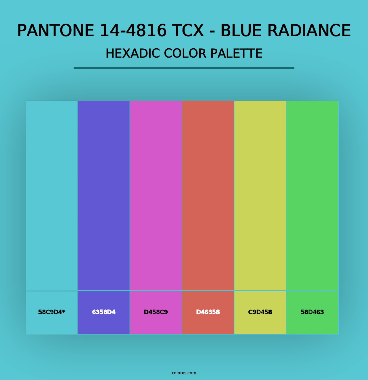 PANTONE 14-4816 TCX - Blue Radiance - Hexadic Color Palette