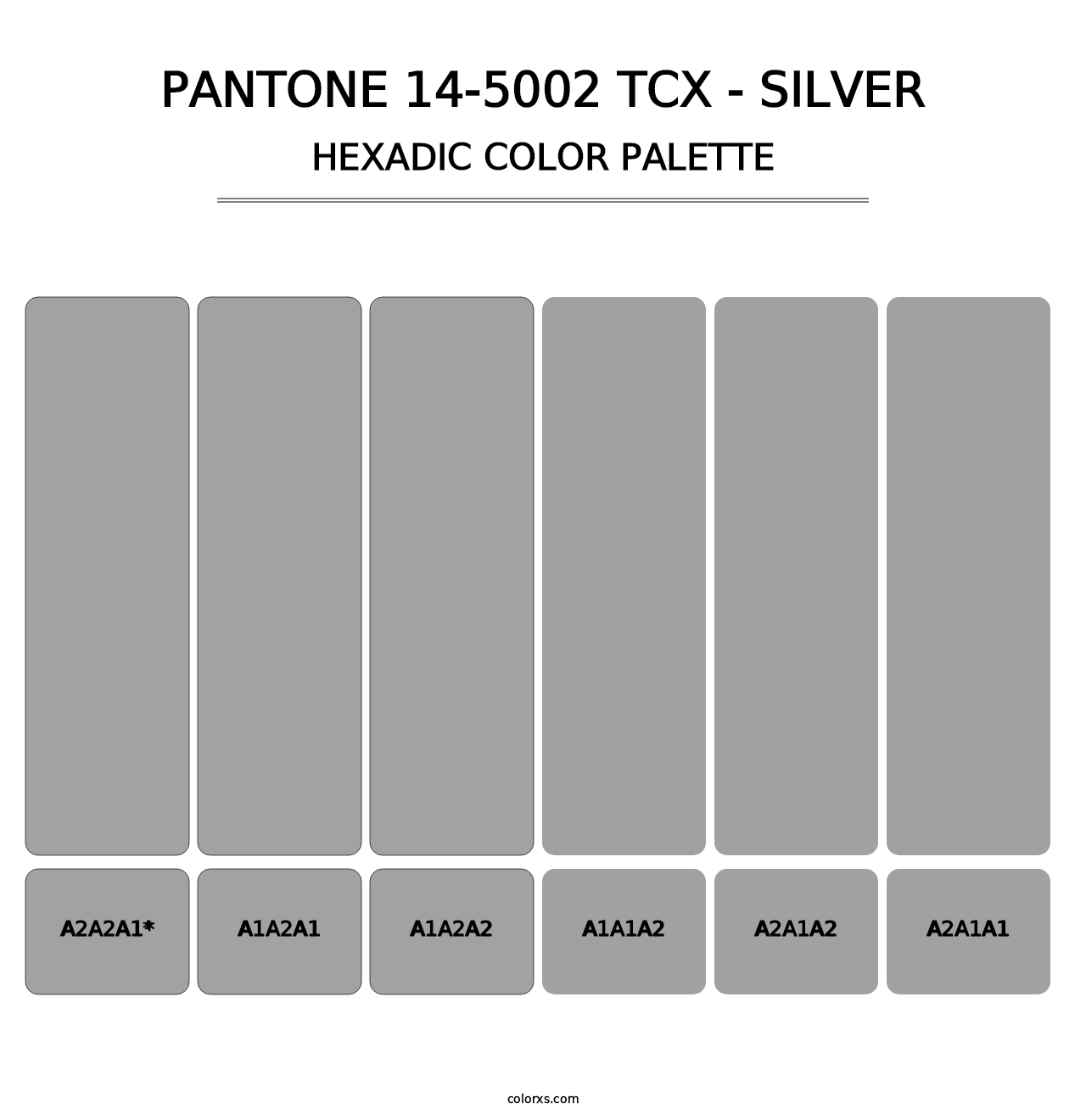 PANTONE 14-5002 TCX - Silver - Hexadic Color Palette