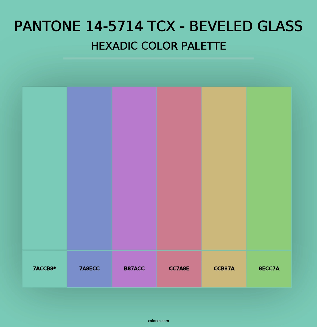 PANTONE 14-5714 TCX - Beveled Glass - Hexadic Color Palette