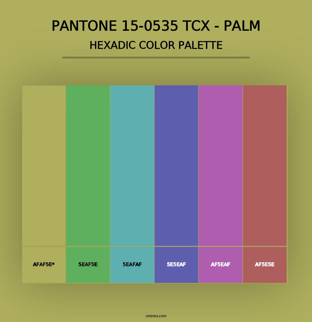 PANTONE 15-0535 TCX - Palm - Hexadic Color Palette