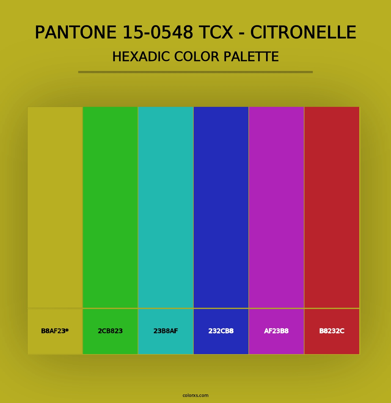 PANTONE 15-0548 TCX - Citronelle - Hexadic Color Palette