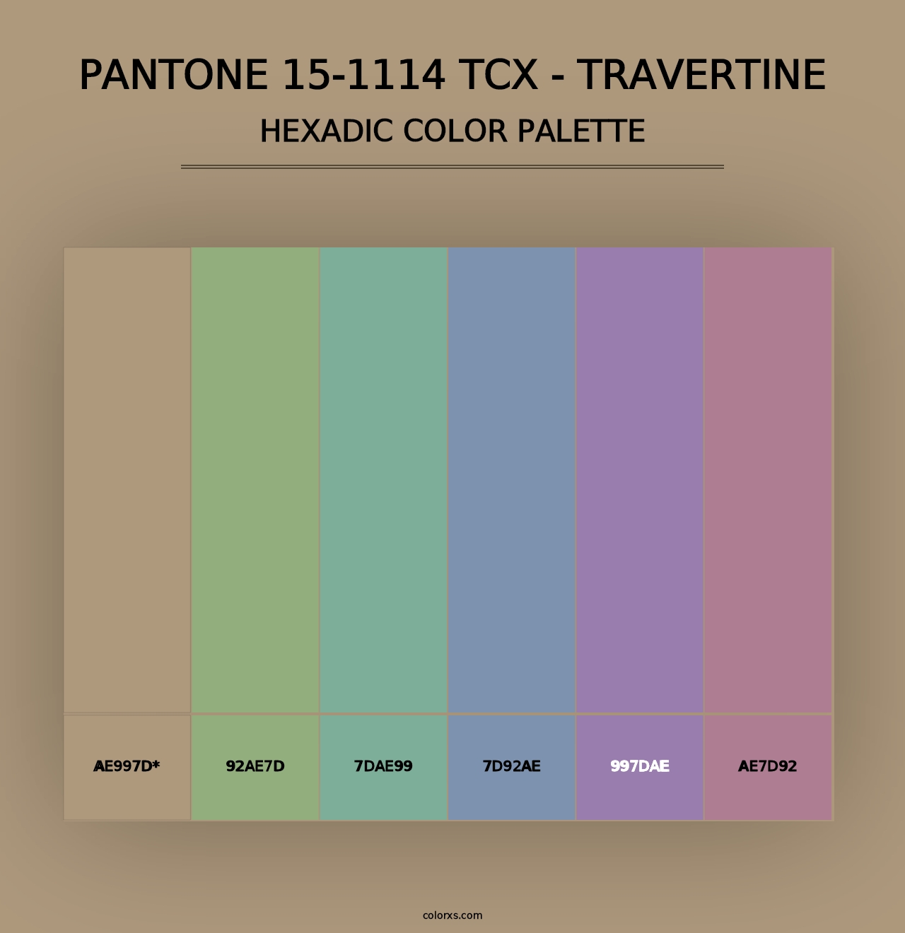 PANTONE 15-1114 TCX - Travertine - Hexadic Color Palette