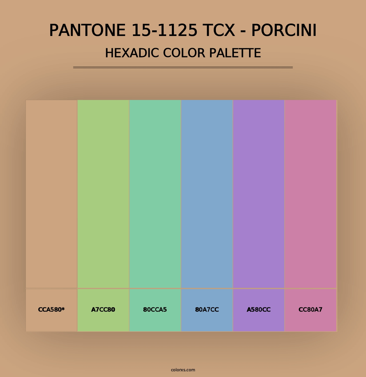 PANTONE 15-1125 TCX - Porcini - Hexadic Color Palette