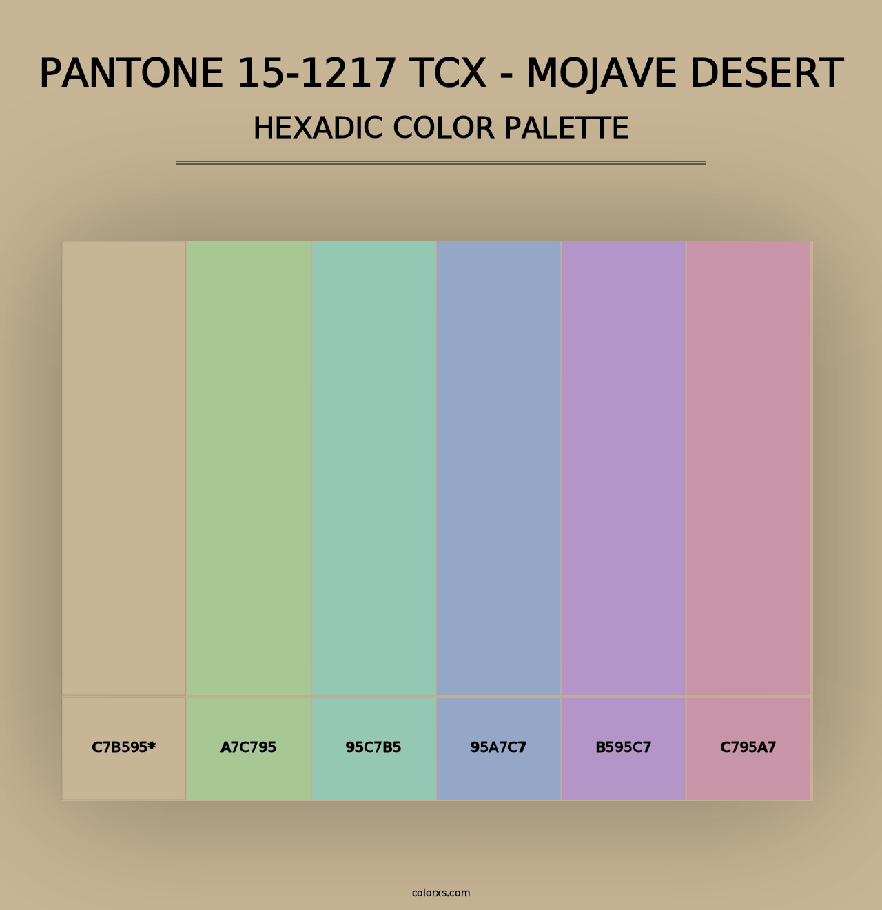 PANTONE 15-1217 TCX - Mojave Desert - Hexadic Color Palette