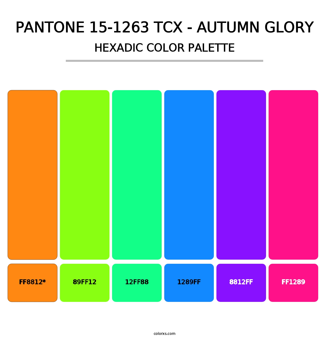 PANTONE 15-1263 TCX - Autumn Glory - Hexadic Color Palette