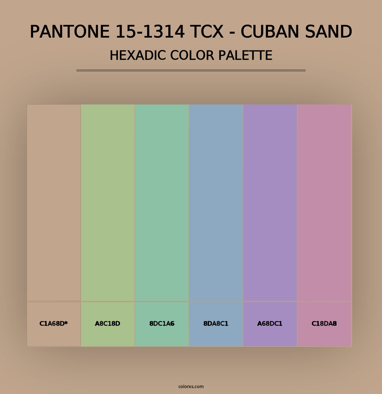 PANTONE 15-1314 TCX - Cuban Sand - Hexadic Color Palette