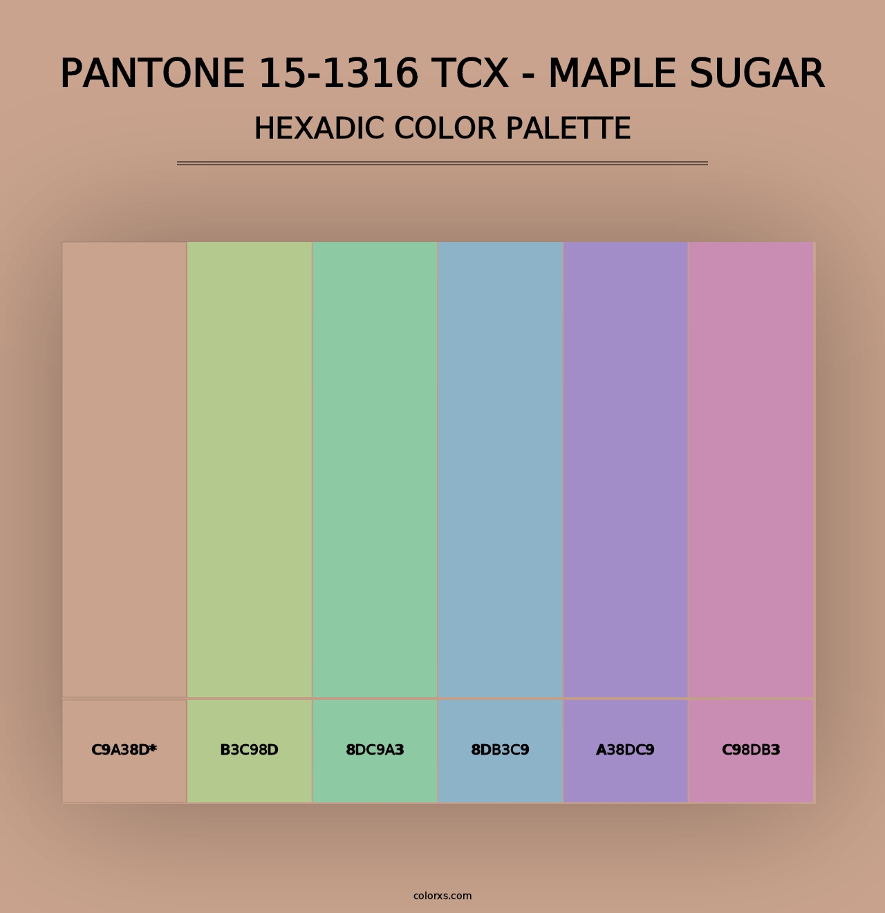 PANTONE 15-1316 TCX - Maple Sugar - Hexadic Color Palette