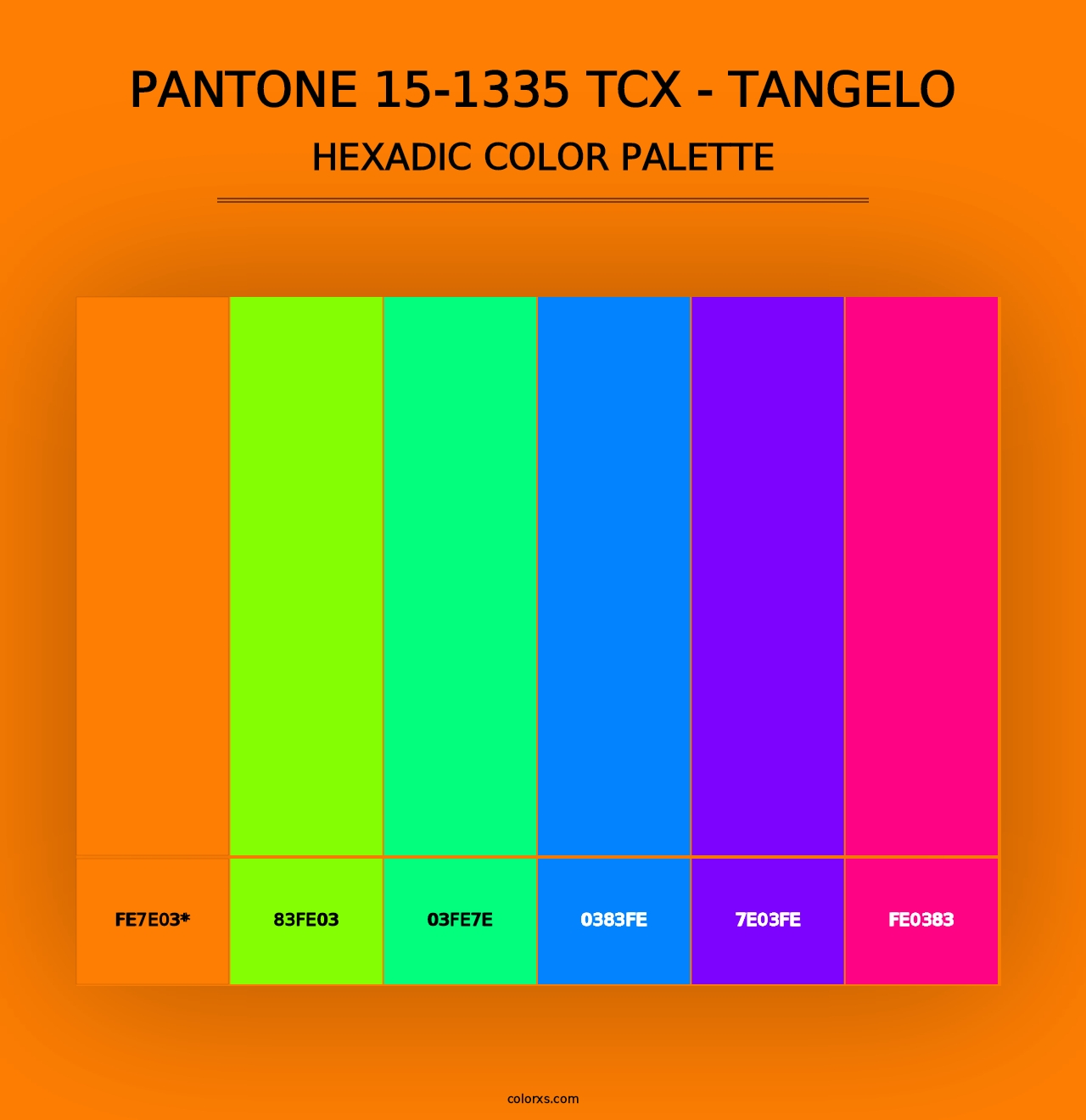 PANTONE 15-1335 TCX - Tangelo - Hexadic Color Palette