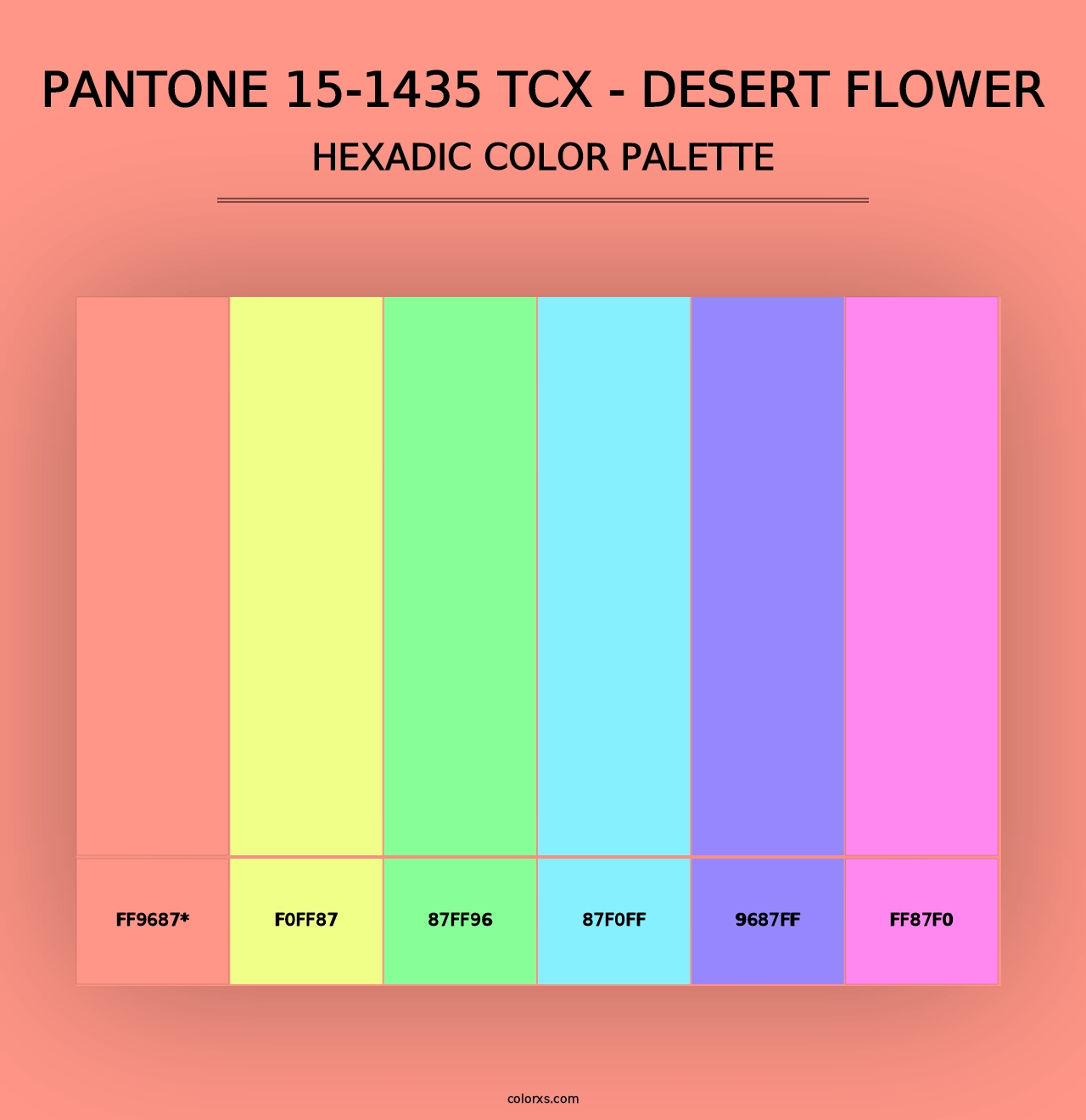 PANTONE 15-1435 TCX - Desert Flower - Hexadic Color Palette