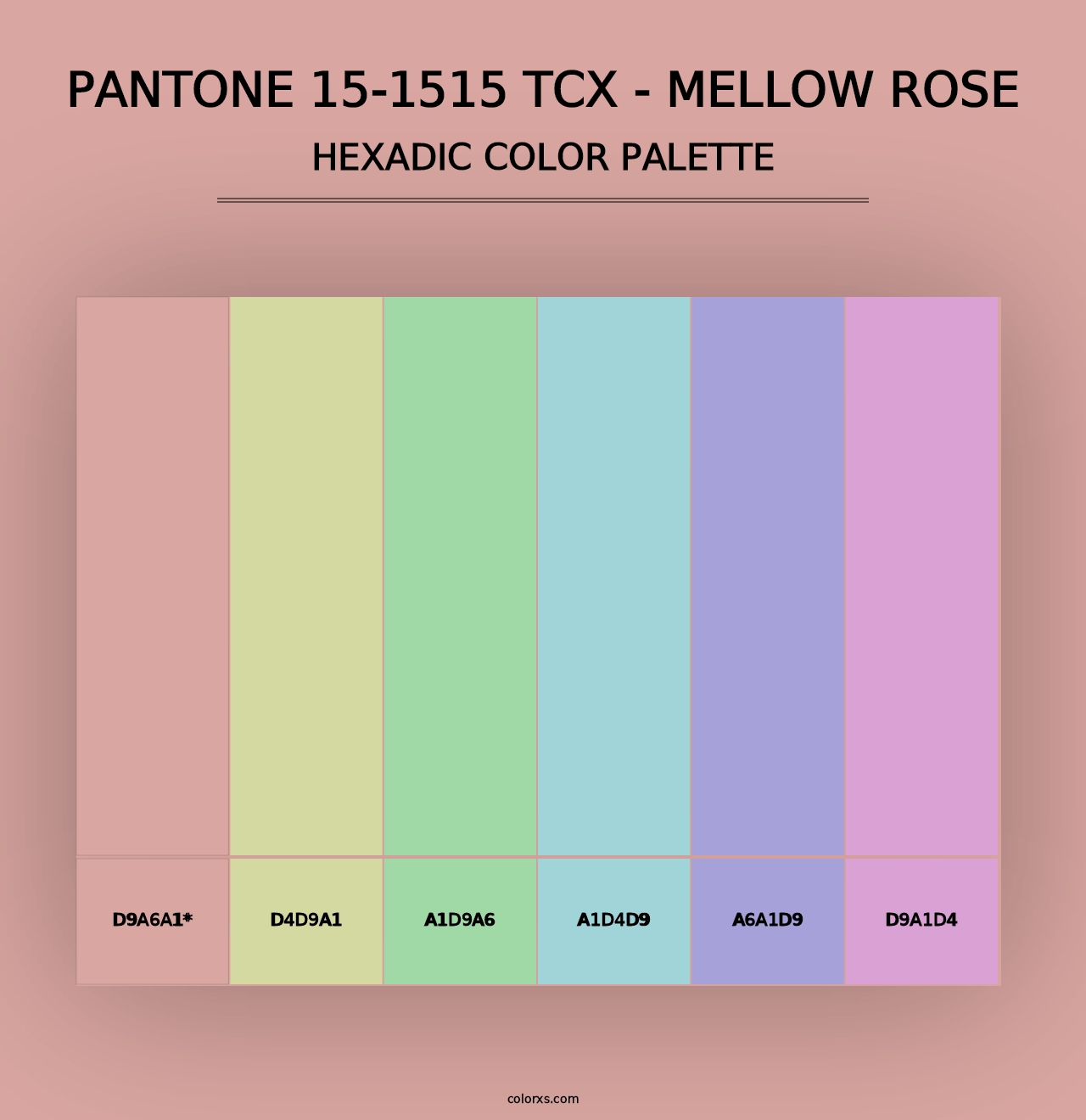 PANTONE 15-1515 TCX - Mellow Rose - Hexadic Color Palette