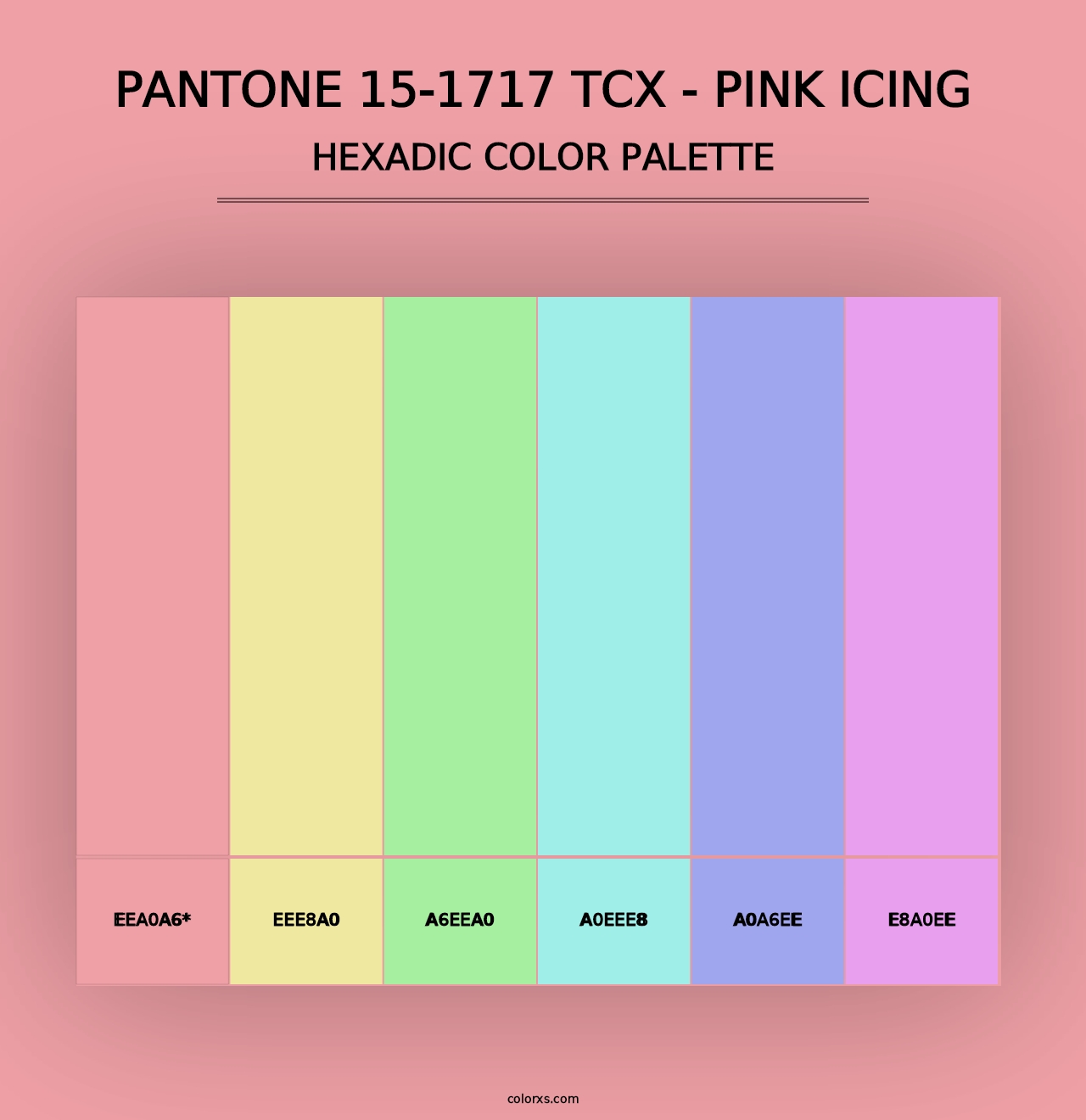 PANTONE 15-1717 TCX - Pink Icing - Hexadic Color Palette