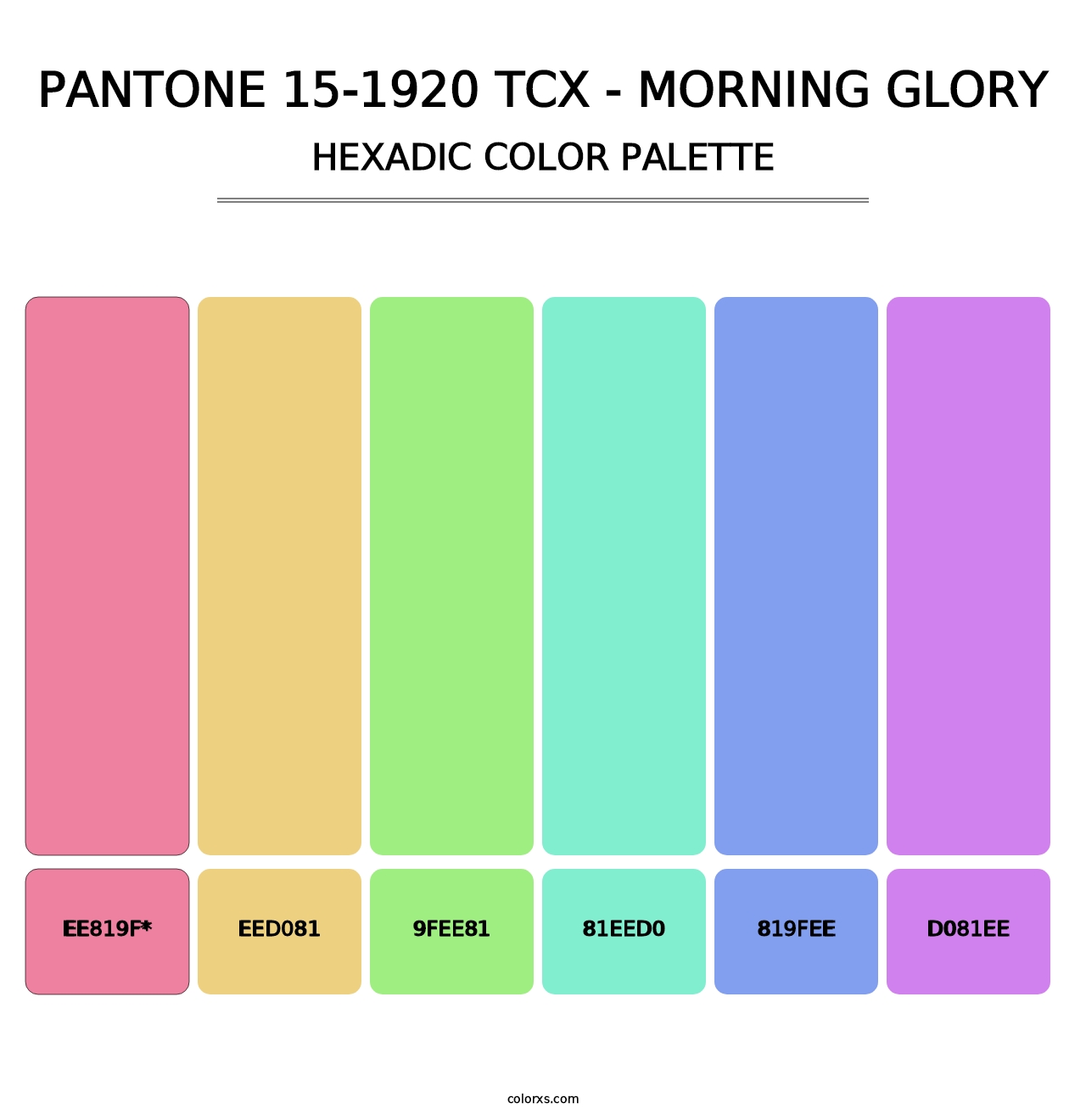 PANTONE 15-1920 TCX - Morning Glory - Hexadic Color Palette