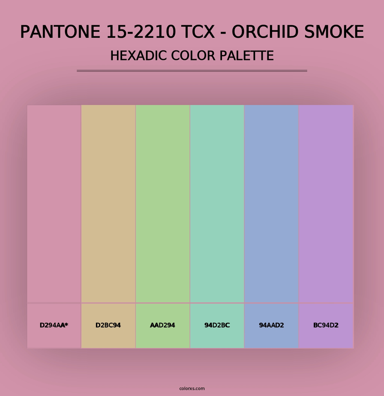 PANTONE 15-2210 TCX - Orchid Smoke - Hexadic Color Palette