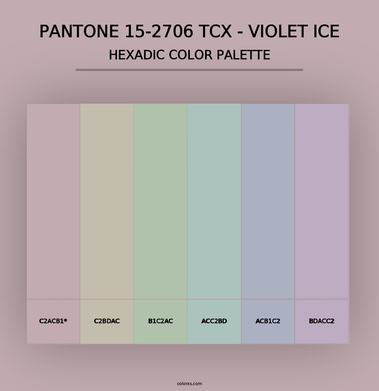 PANTONE 15-2706 TCX - Violet Ice - Hexadic Color Palette