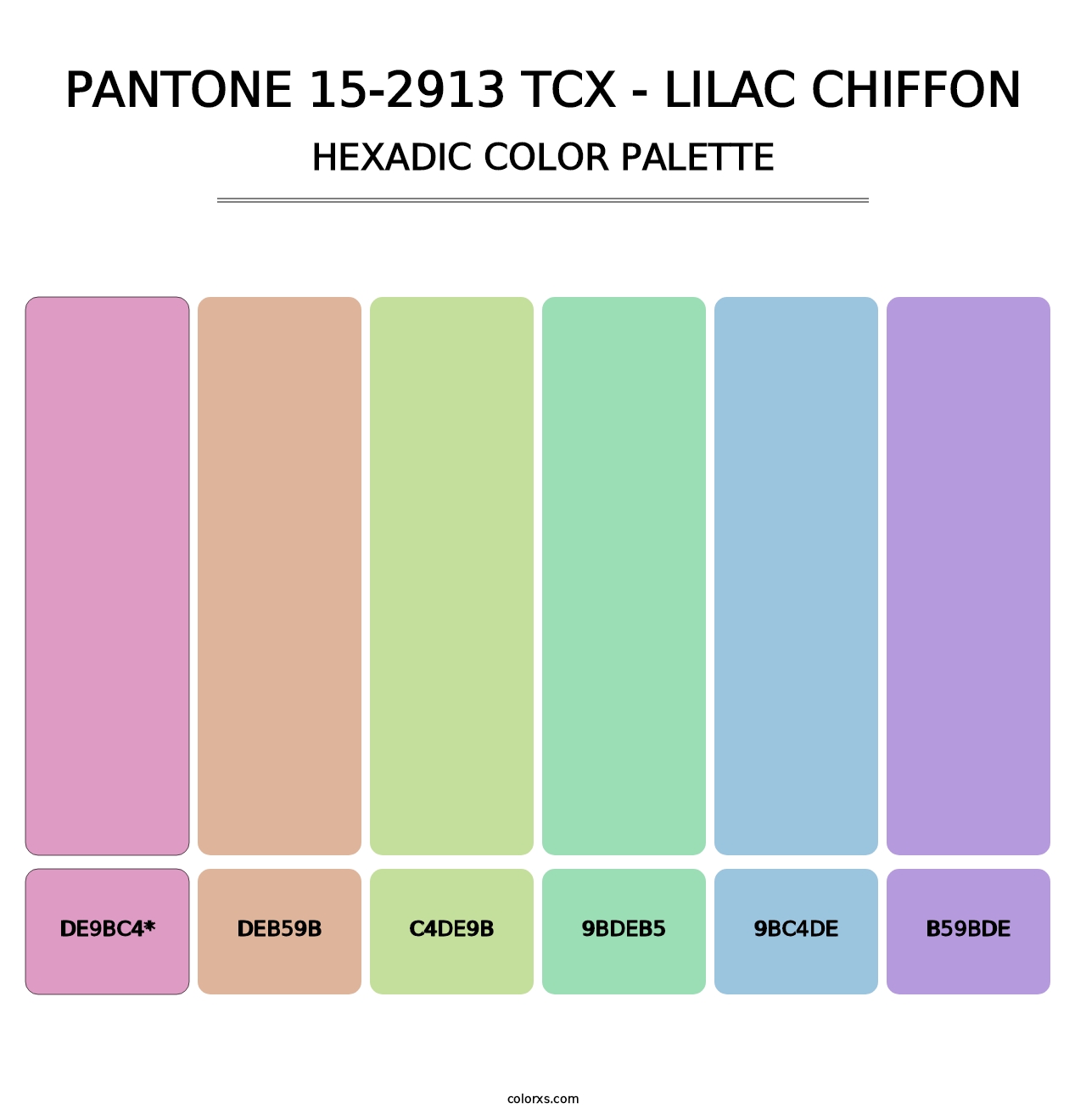 PANTONE 15-2913 TCX - Lilac Chiffon - Hexadic Color Palette