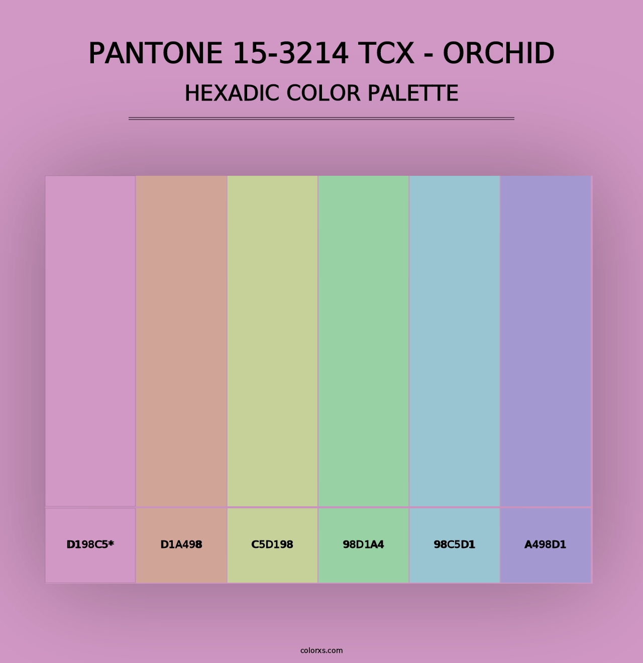 PANTONE 15-3214 TCX - Orchid - Hexadic Color Palette