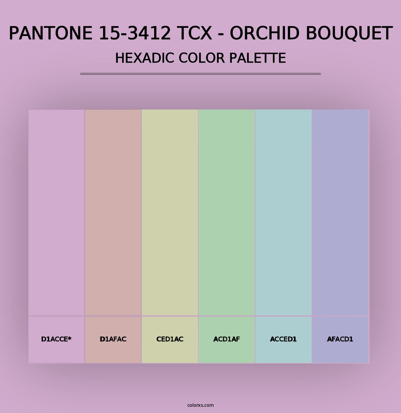 PANTONE 15-3412 TCX - Orchid Bouquet - Hexadic Color Palette