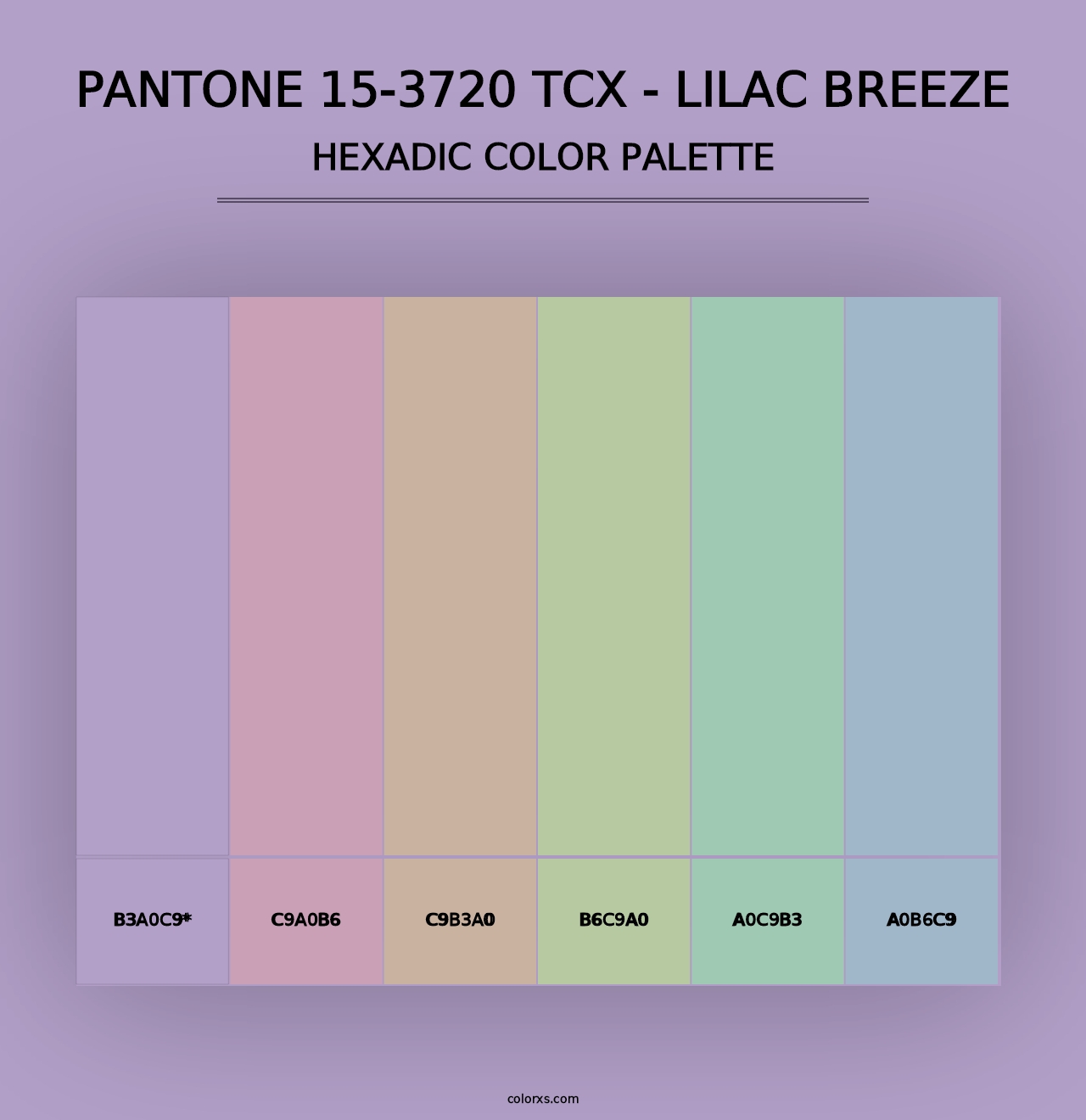 PANTONE 15-3720 TCX - Lilac Breeze - Hexadic Color Palette