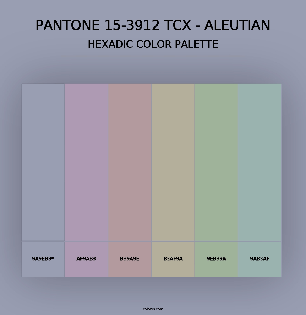 PANTONE 15-3912 TCX - Aleutian - Hexadic Color Palette