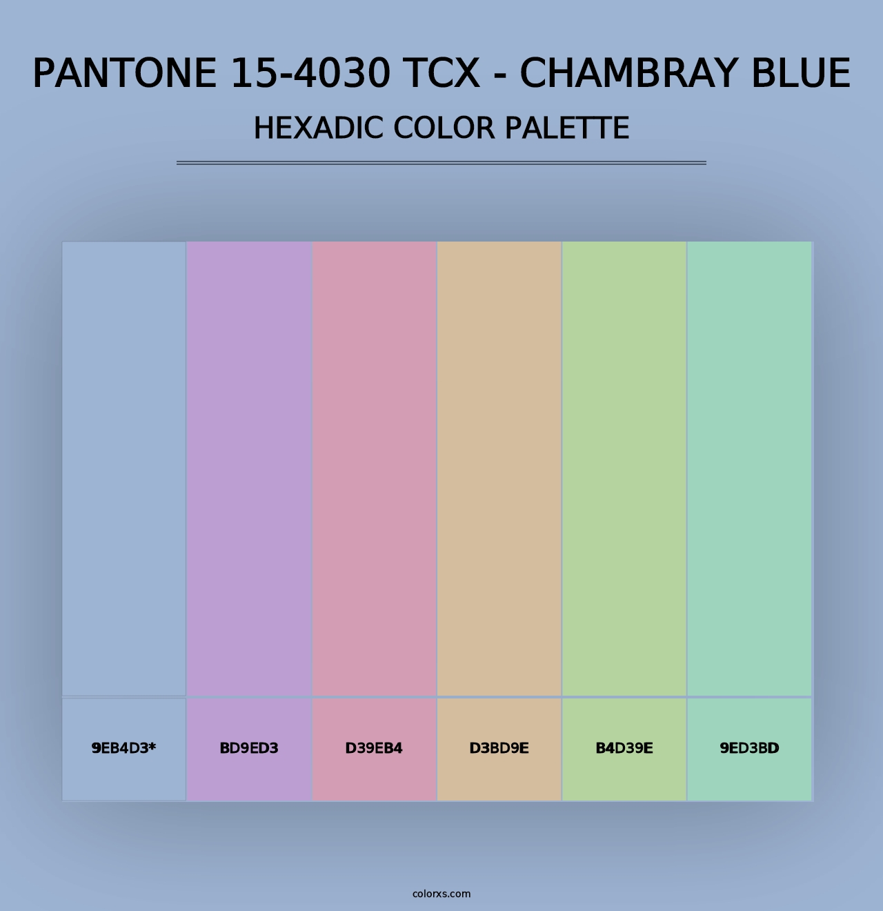 PANTONE 15-4030 TCX - Chambray Blue - Hexadic Color Palette