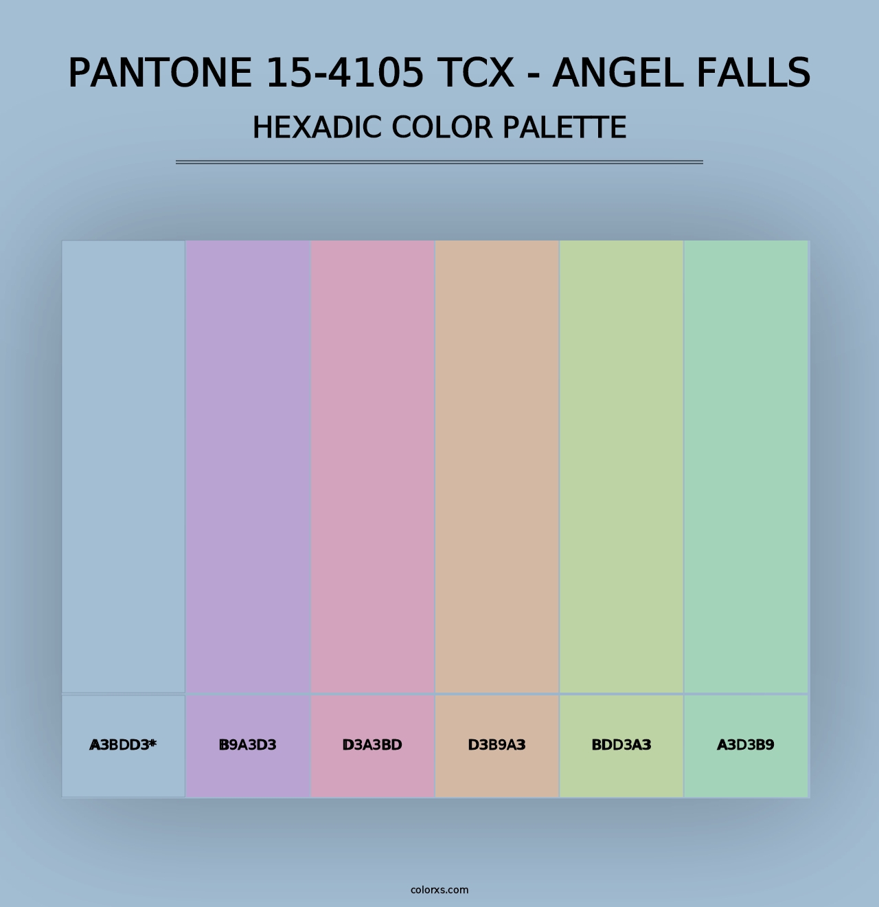 PANTONE 15-4105 TCX - Angel Falls - Hexadic Color Palette