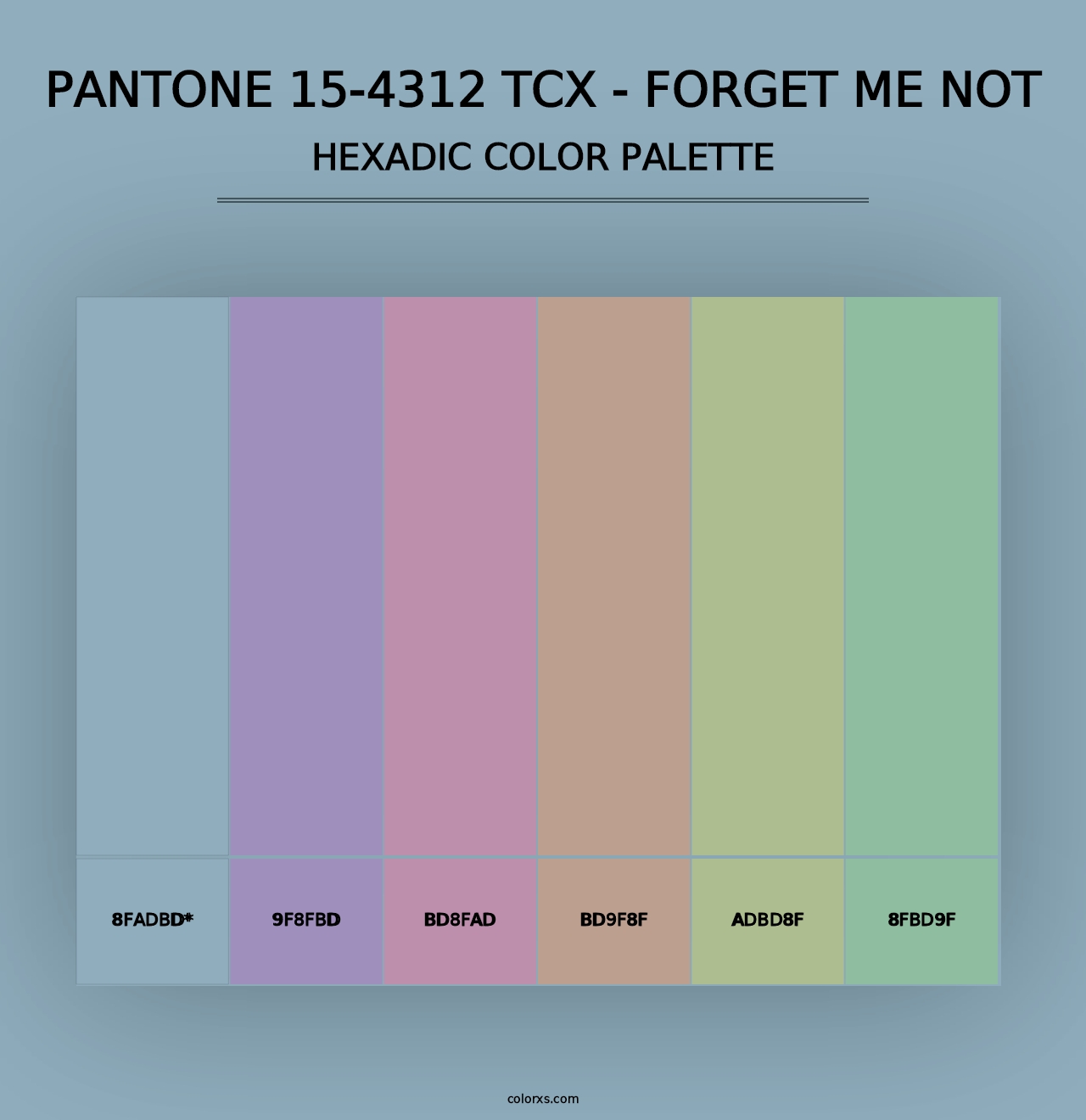 PANTONE 15-4312 TCX - Forget Me Not - Hexadic Color Palette