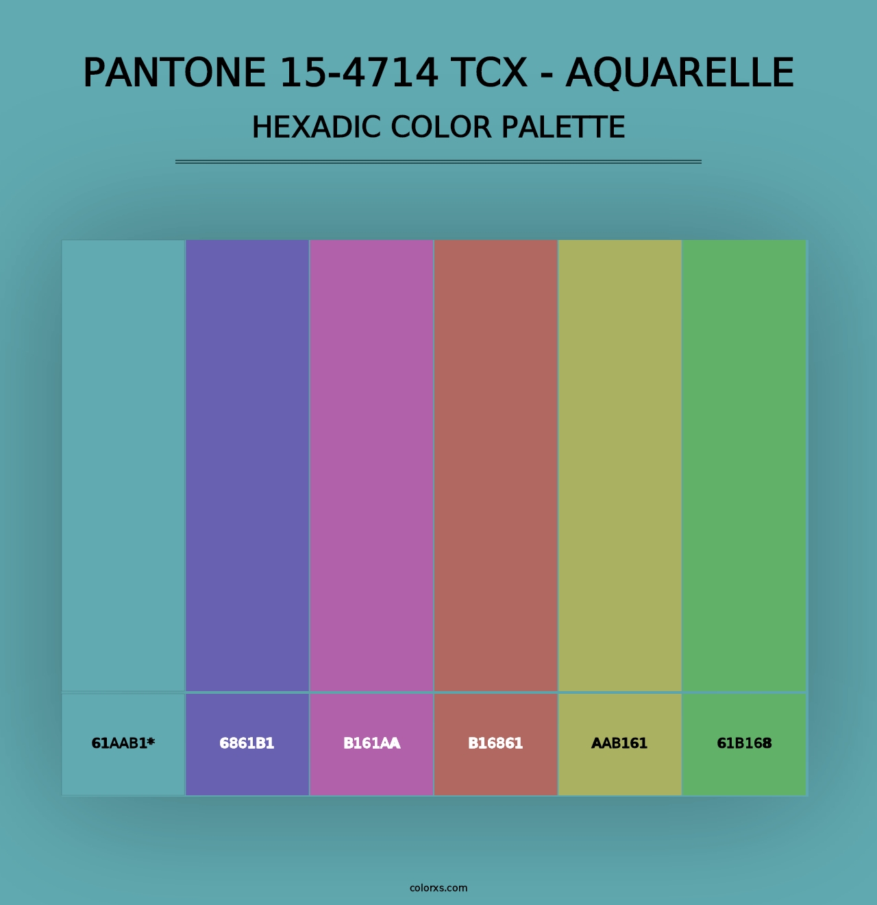 PANTONE 15-4714 TCX - Aquarelle - Hexadic Color Palette